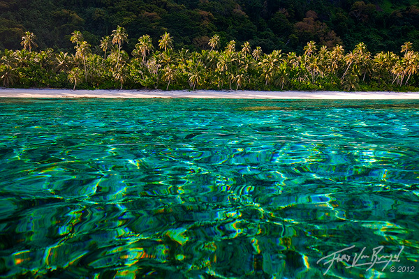 Tropical lagoon in samoa