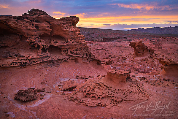 Ancient Sandstone, Nevada, Sunset