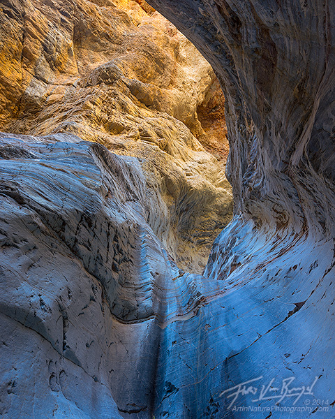 Reflected Light, Canyon Dryfall, Death Valley National Park