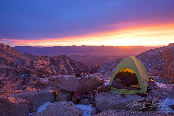 Summit Camp, Tent in the Sierra, California