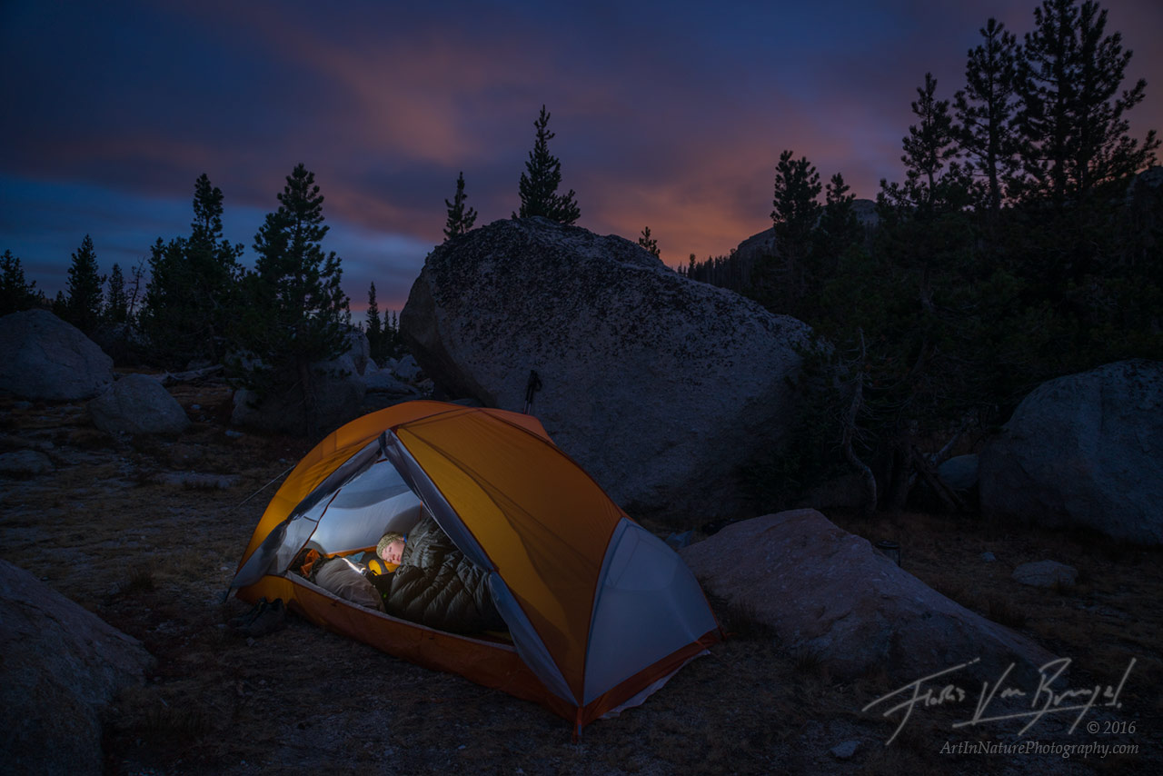 Tent Camping, Yosemite Backcountry, Night 