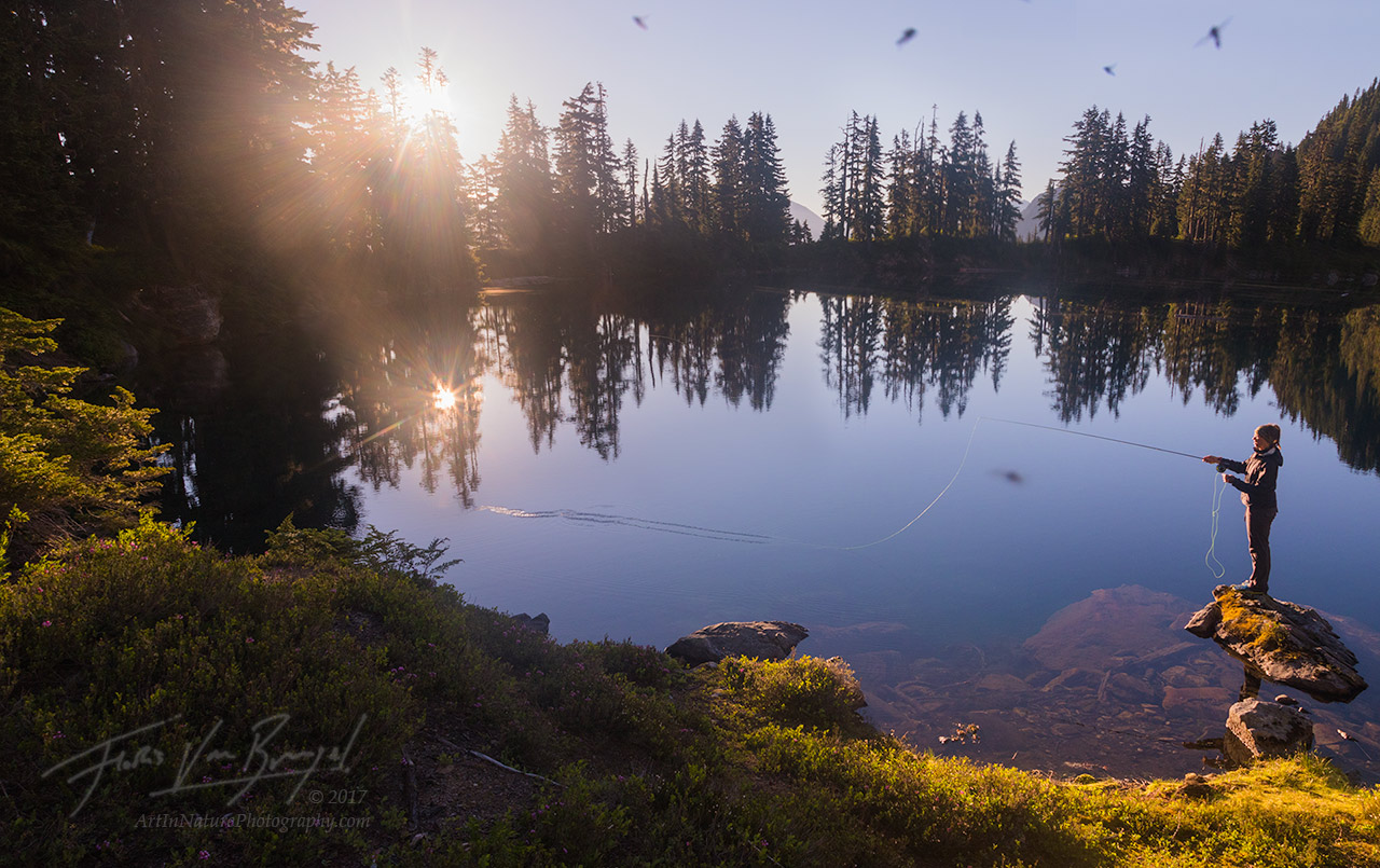 Fly Fishing, Cascades, Alpine Lake