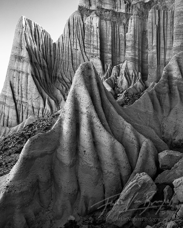 Petrified Ghosts, Black and White, Red Rock Canyon