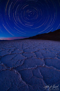 Badwater Star Trails, Death Valley National Park, California, geometry of motion, salt flats, stars, polaris, north star