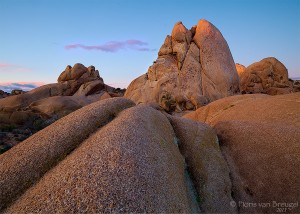 Granite Boulders, Joshua Tree National Park, California, sunrise