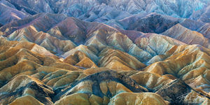 Twenty Mule Team Canyon Badlands, Death Valley National Park, California, beautiful badlands