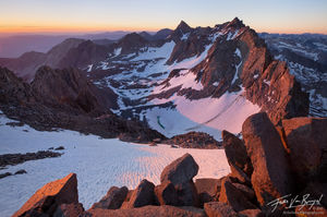 Sunrise from Mount Agassiz, Sierra Nevada, California, palisades, sierra backbone, john muir wilderness, palisade glacie