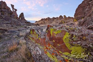 Colorful Lichens and Rhyolite Formations, Bennett Hills, Idaho