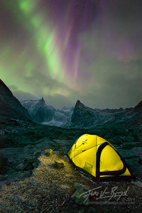 Camping Under the Aurora Borealis, Brooks Range, Alaska