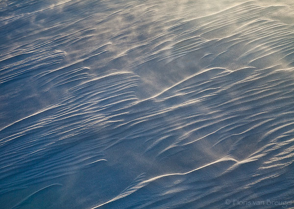 Wind blown sand illuminated by the setting sun in New Mexico's White Sands National Monument.&nbsp;