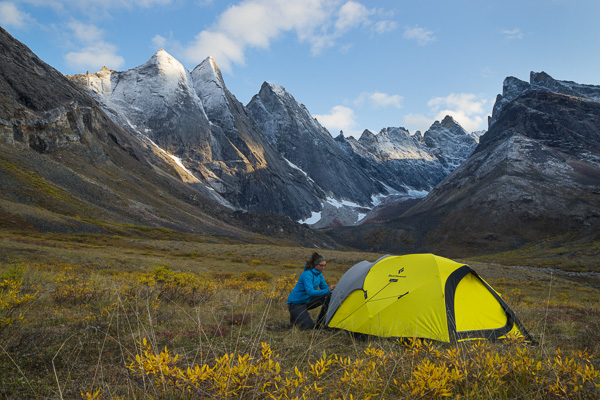 Our spectacular campsite under the Arrigetch peaks.
