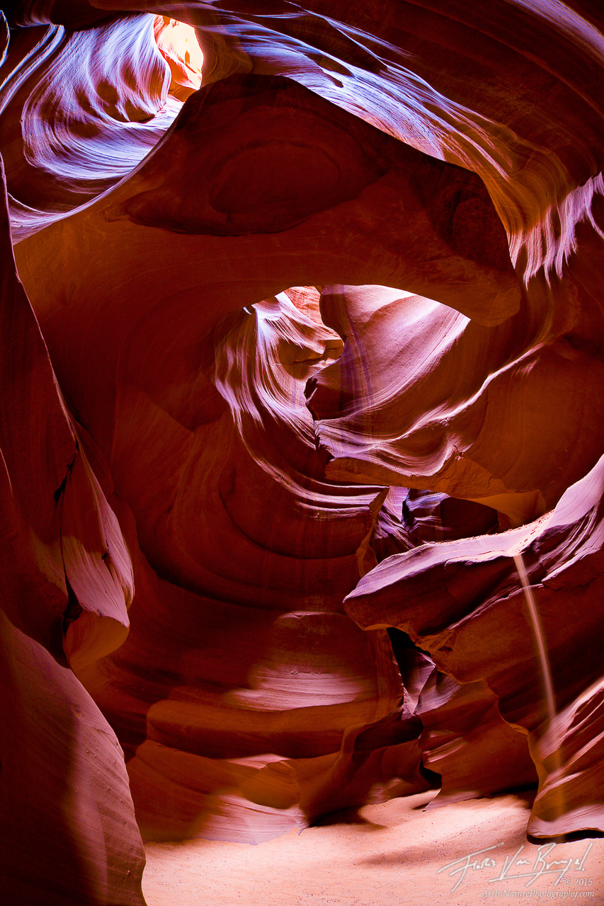 Welcome to the inner workings of Mother Earth. I took this unique fisheye view in Arizona's Antelope Canyon, near Page.