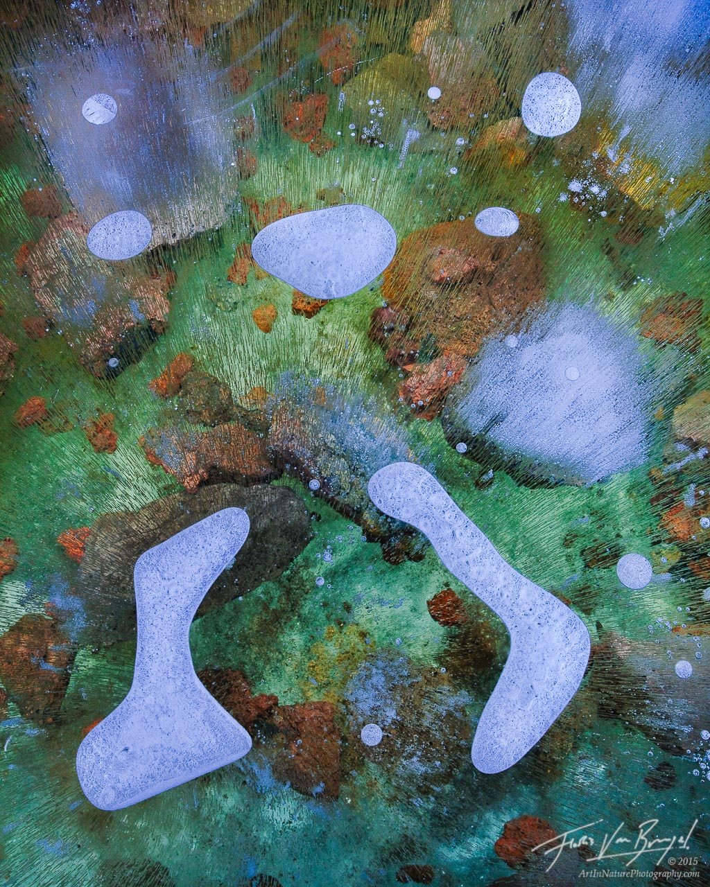 Ice Abstract Apoptosis, Lava Beds National Monument, California, lava tube, cave, rocks, photo
