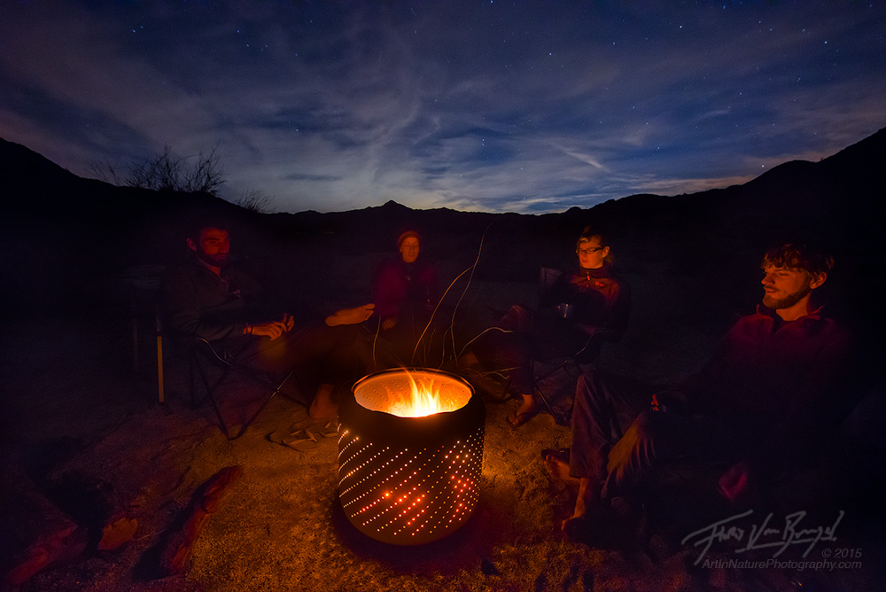Desert Campfire, Anza-Borrego, California, photo